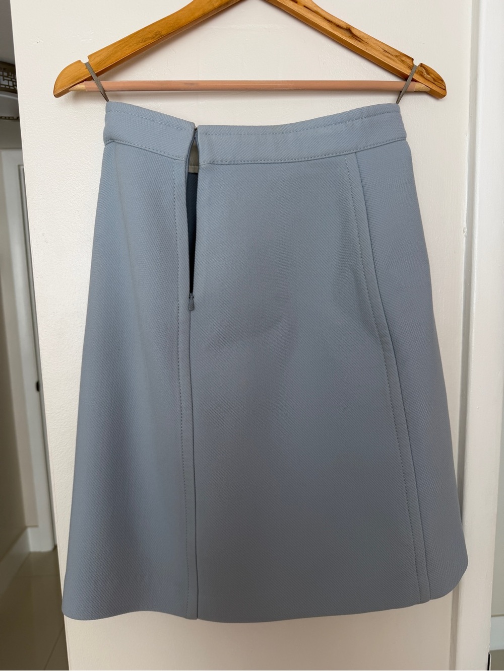 Bottega Veneta Light Blue Wool Silk A-Line Skirt IT 40 US 4 Made in Italy - Picture 3 of 6
